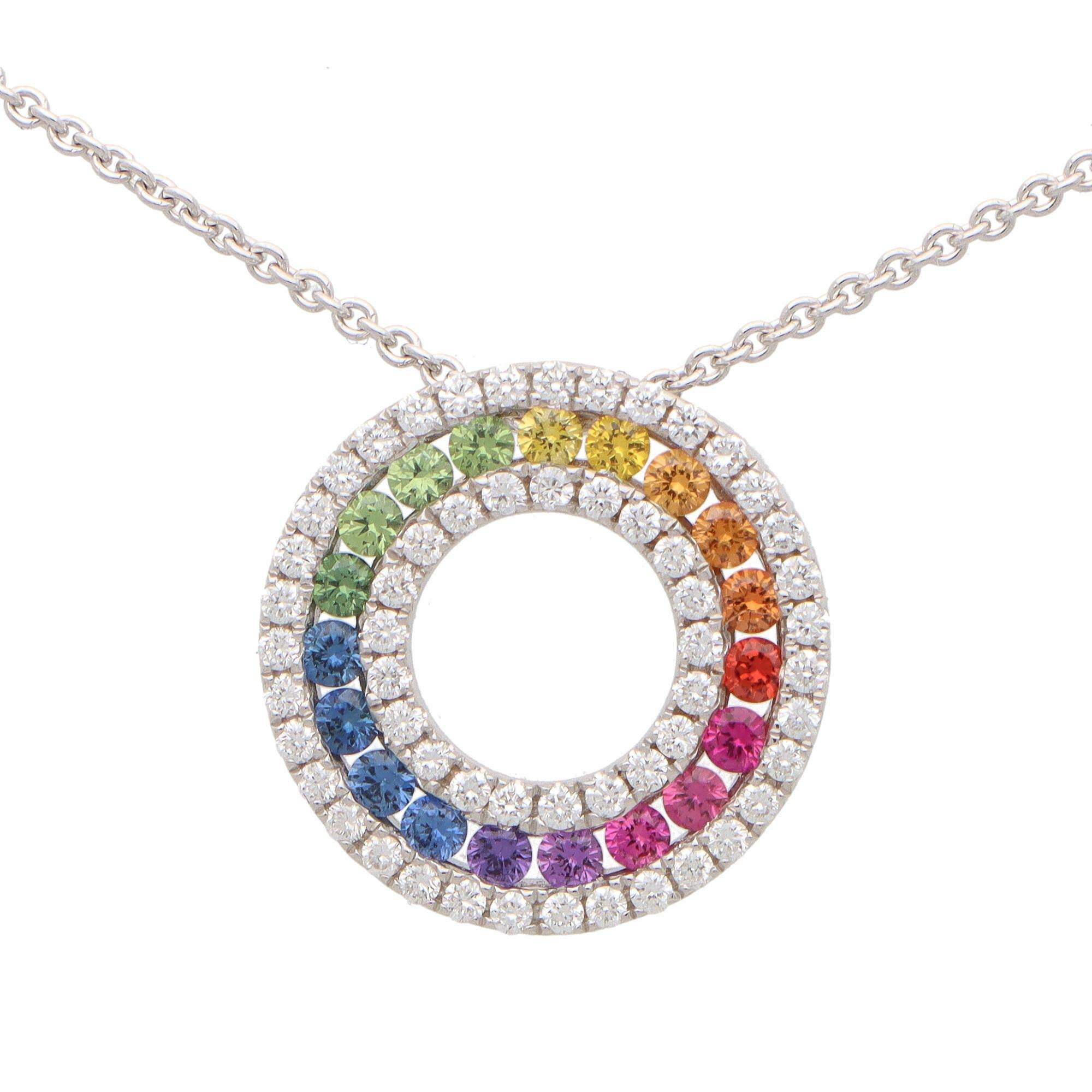 diamond rainbow necklace