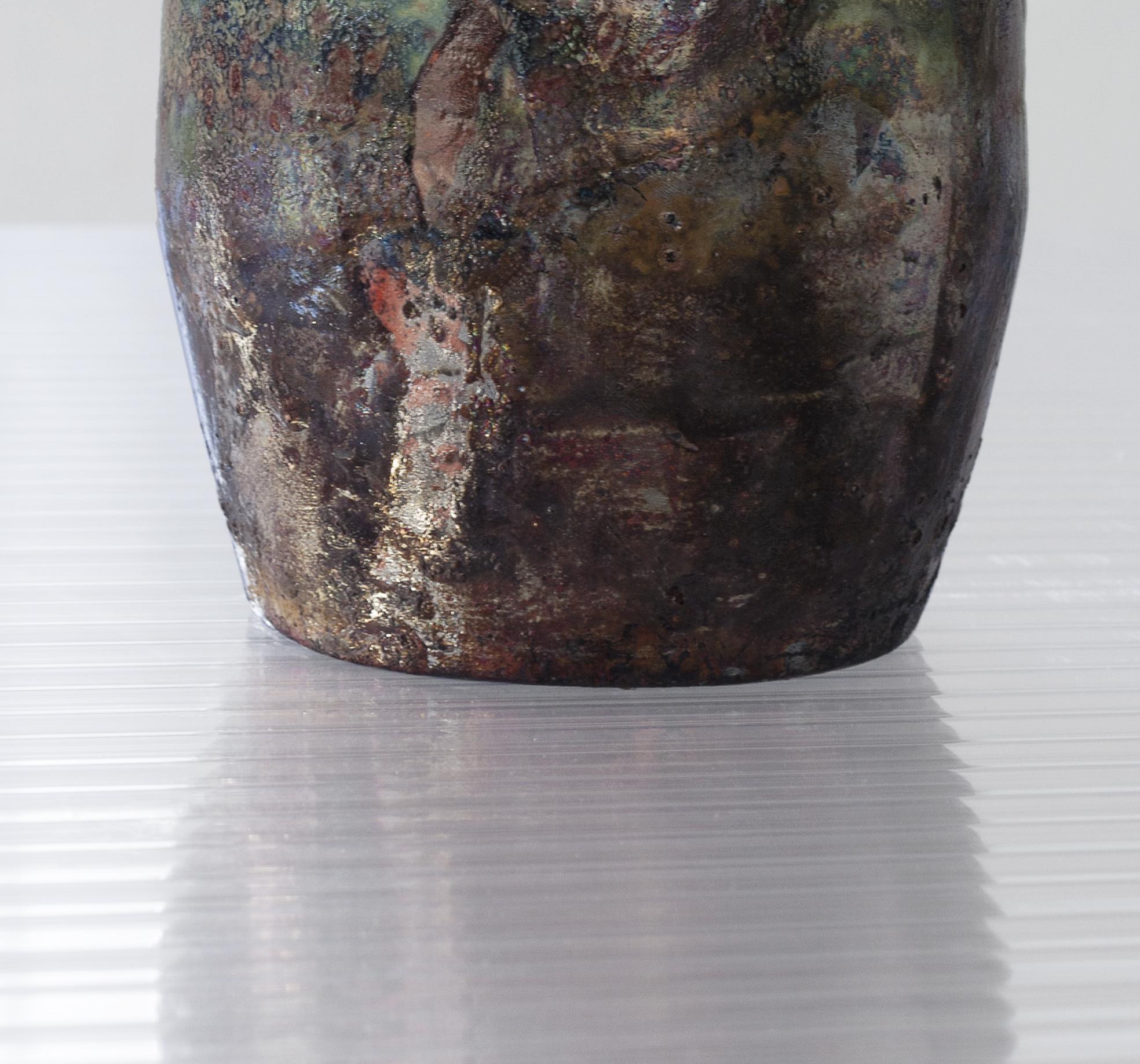 Contemporary Raku Ceramic Vase 3