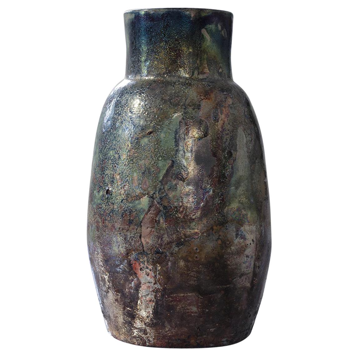 Contemporary Raku Ceramic Vase