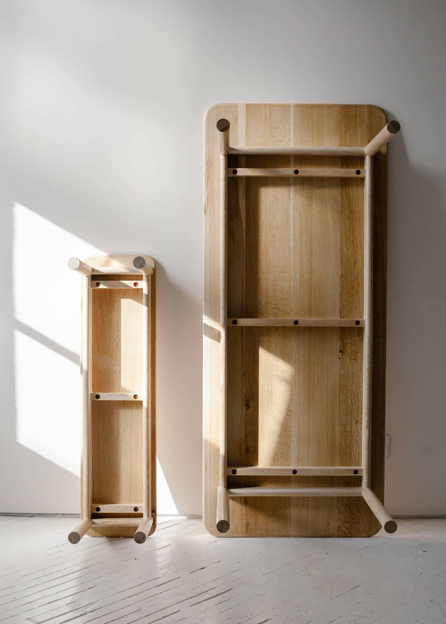 Table de gamme en bois contemporaine en bois de chêne blanc par Fort Standard en vente 2