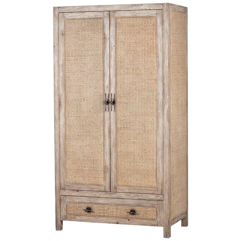 Contemporary Rattan in Weathered Beechwood For Sale at 1stdibs
