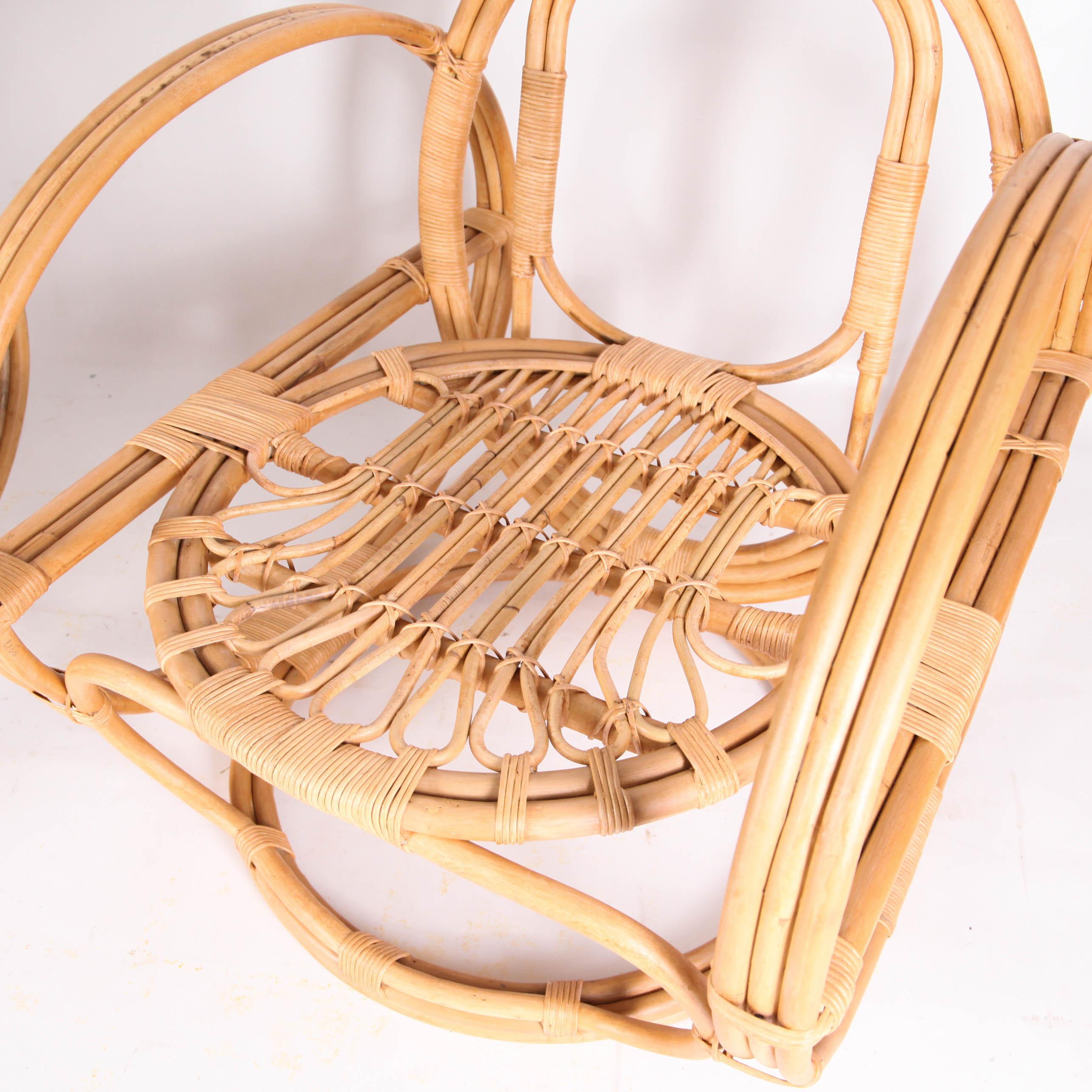 Sillones contemporáneos de ratán con aros Ratán en venta