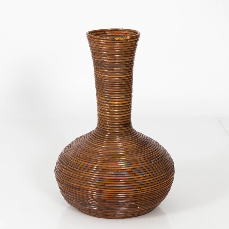 Contemporary Rattan Vase at 1stDibs