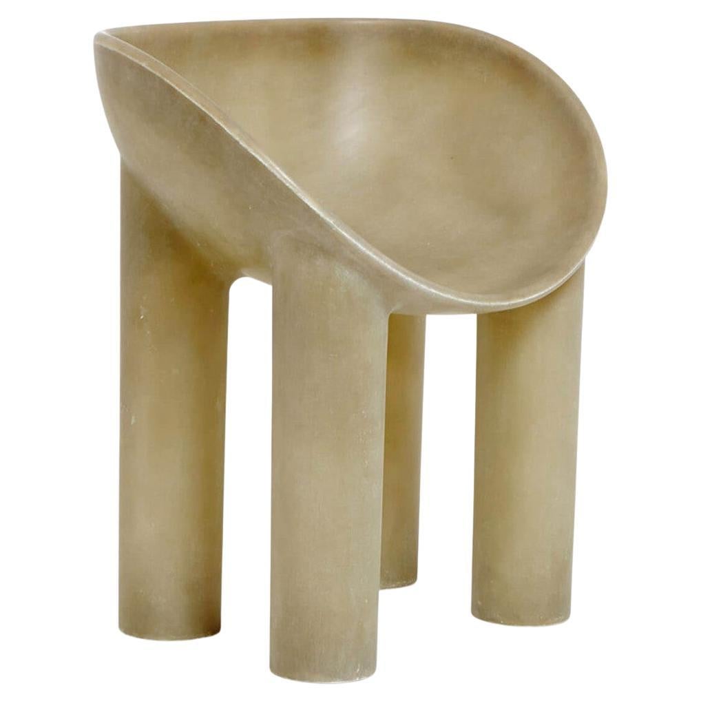 Contemporary Raw Fiberglass Chair, Roly-Poly Dining Chair by Faye Toogood For Sale