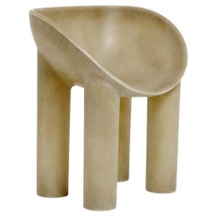 Contemporary Raw Fiberglass Chair, Roly-Poly Dining Chair by Faye Toogood
