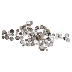 Contemporary Re-Edition Curtis Jere Raindrops Wall Sculpture in Chrome, USA