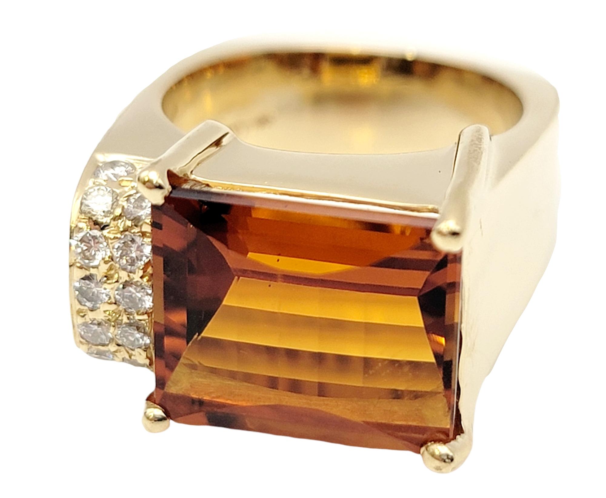 rectangle citrine ring