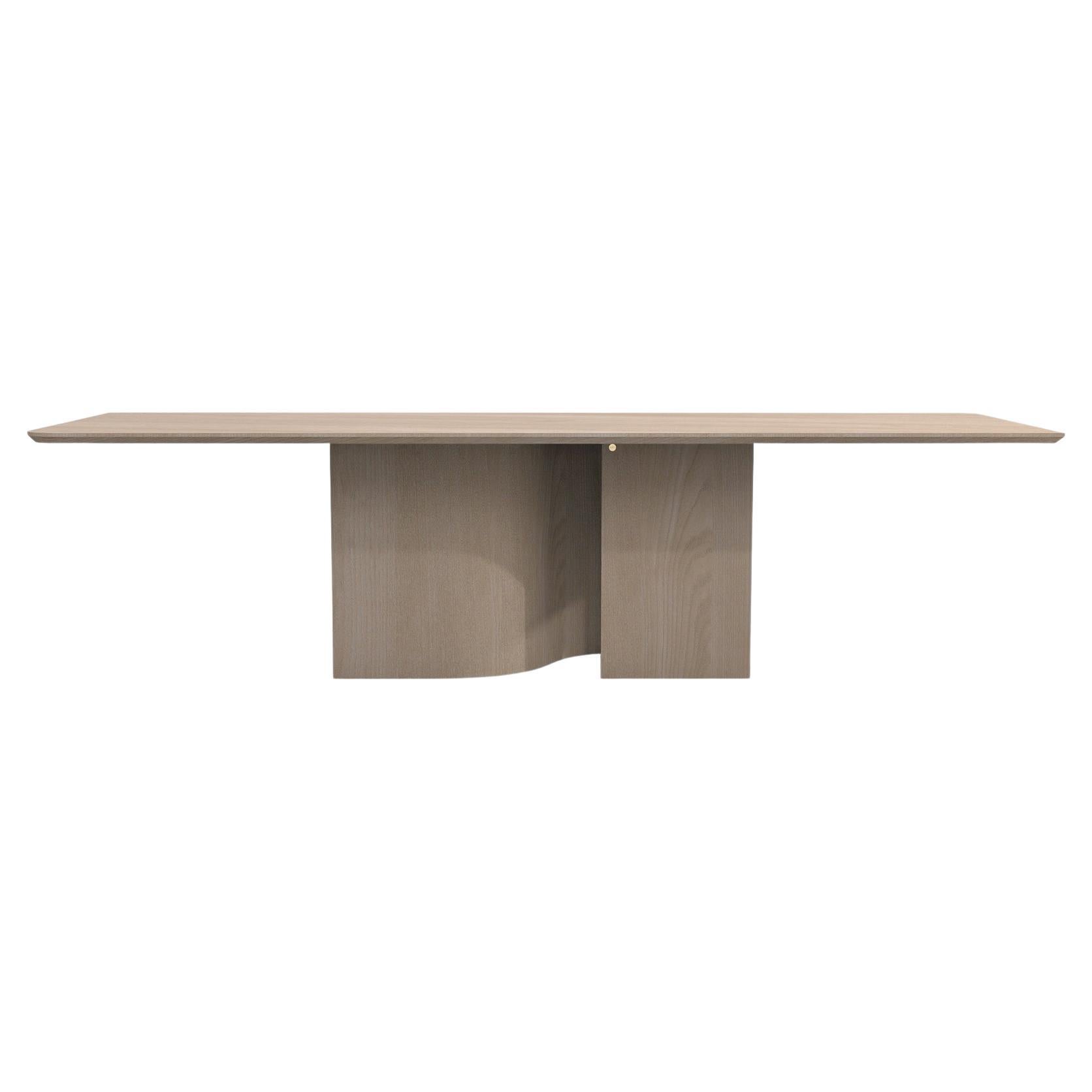 zeitgenössischer rechteckiger esstisch aus natürlichem eschenholz - barh shadow table