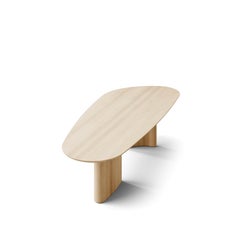 Zeitgenössischer rechteckiger Esstisch 'Tangent' von DK3, Eiche Seife, 270 cm