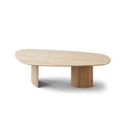 Contemporary Rectangular Dining Table 'Tangent' by DK3, Oiled White Oak, 300 cm