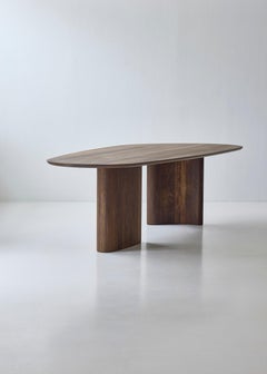 Contemporary Rectangular Dining Table 'Tangent' by DK3, Smoked Oak, 340 cm