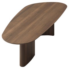 Mesa de comedor rectangular contemporánea "Tangent" de DK3, roble ahumado, 400 cm
