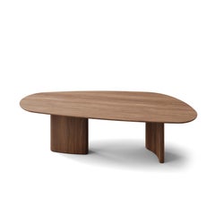 Contemporary Rectangular Dining Table 'Tangent' by DK3, Walnut, 240 cm