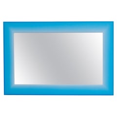 Espejo moderno rectangular contemporáneo de resina epoxi en azul degradado by Facture