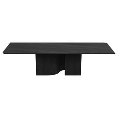 contemporary rectangular table in black stained ash wood - barh shadow table