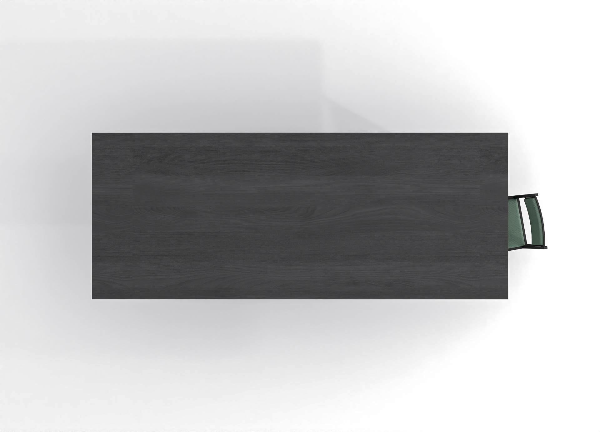 Contemporary contemporary rectangular table in black stained ash wood - barh skyline table For Sale