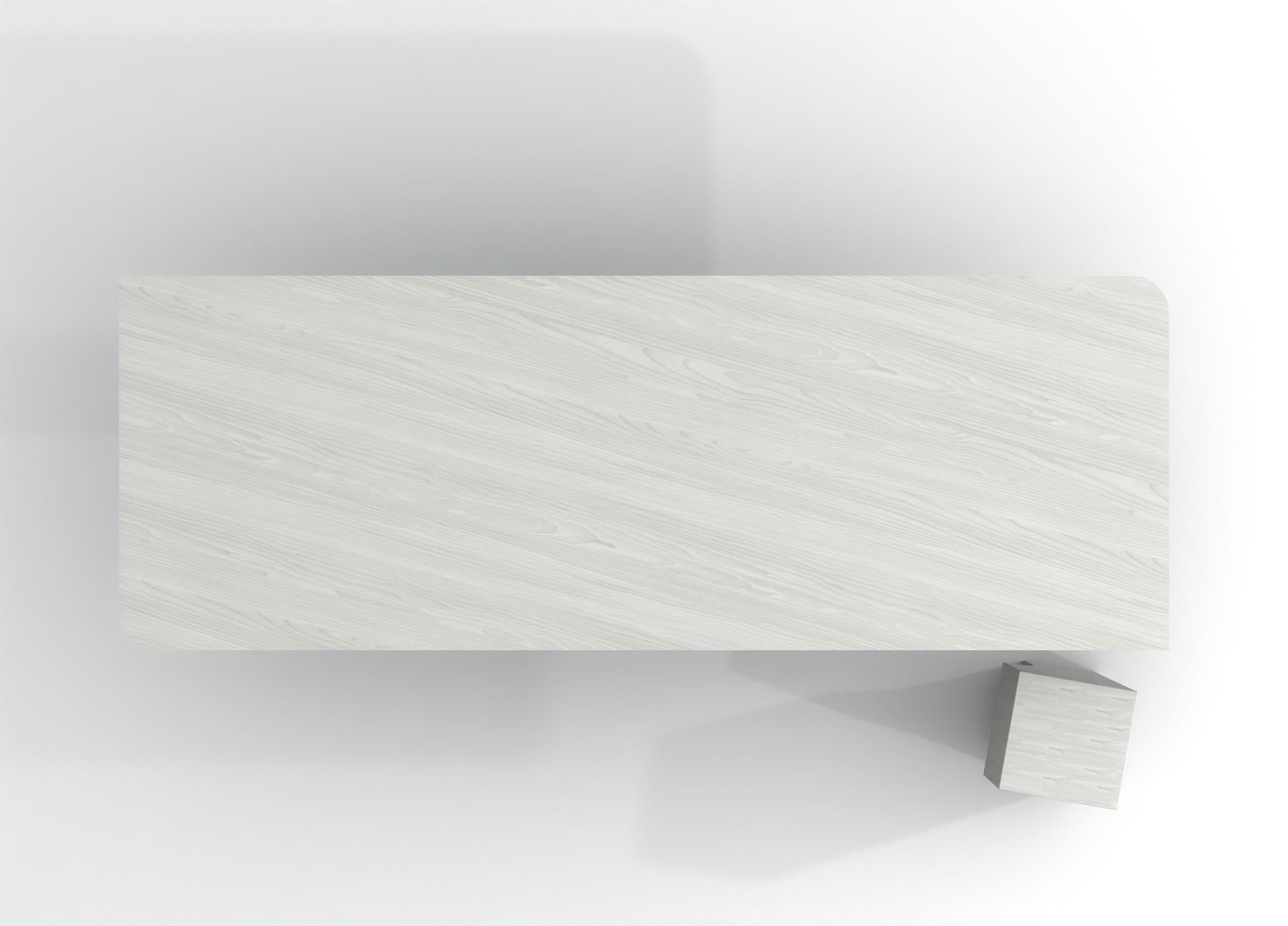 contemporary rectangular table in whitewashed ash wood - barh shadow table In New Condition For Sale In Antwerp, Antwerp