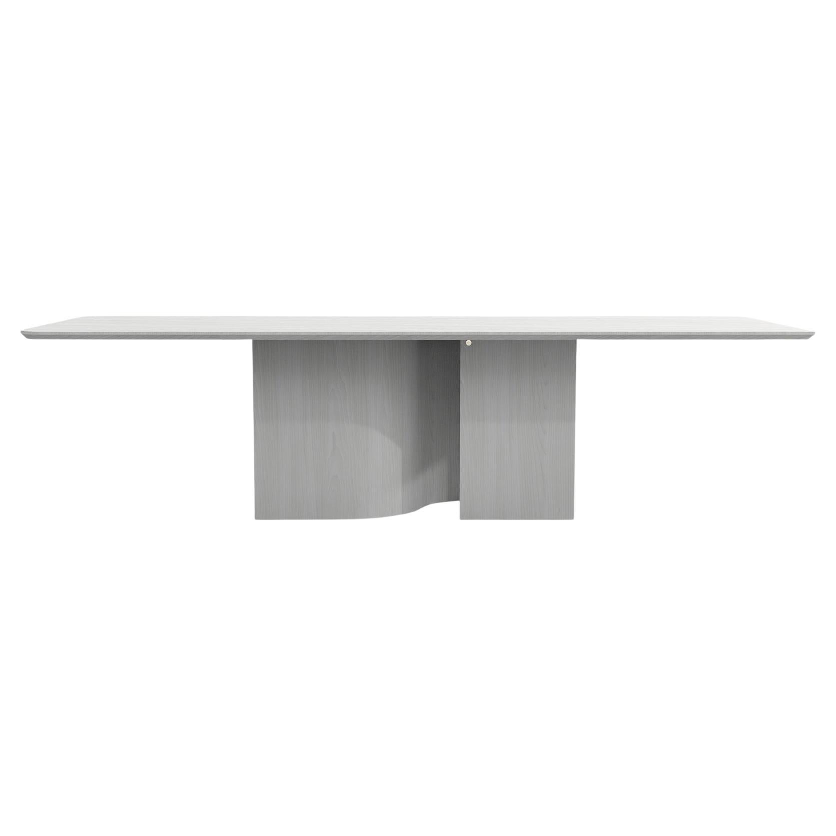 tavolo rettangolare contemporaneo in legno di frassino imbiancato - barh shadow table