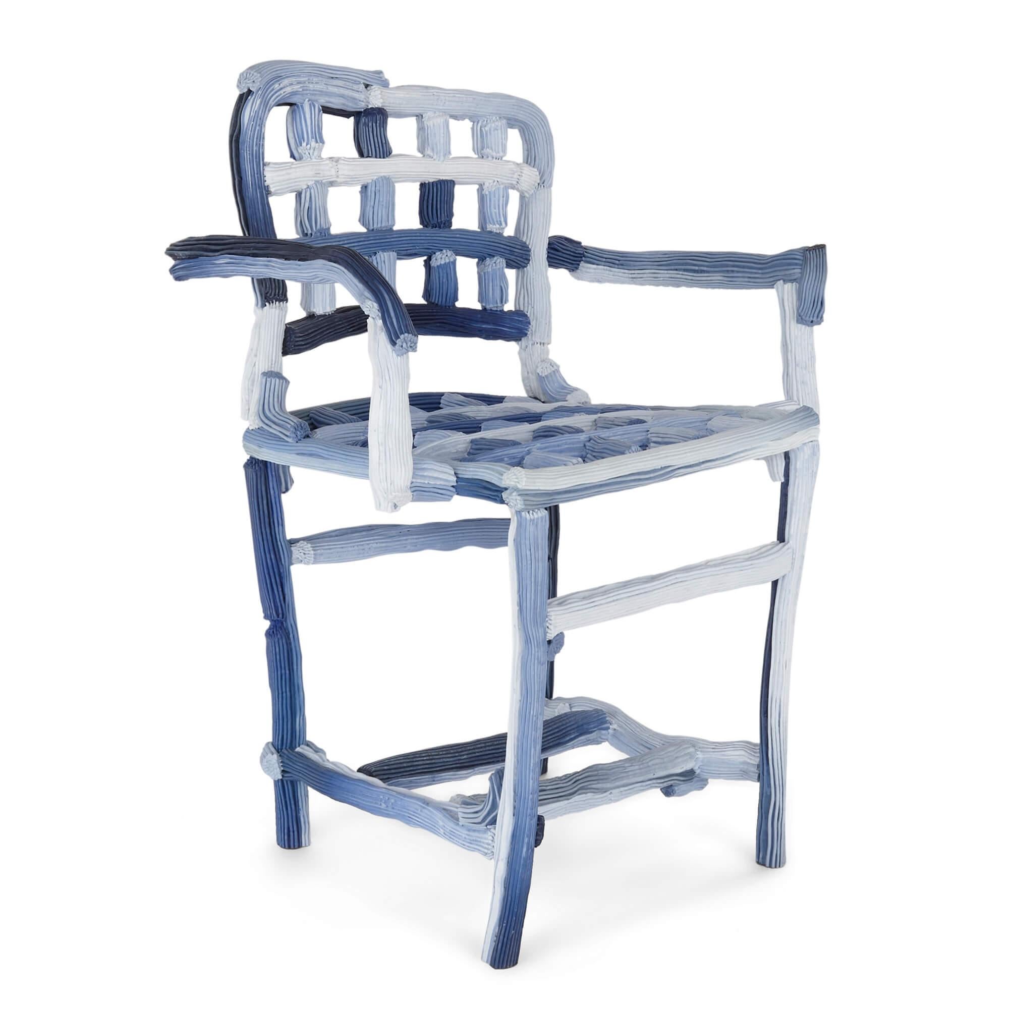 Modern Contemporary Recycled Plastic Chair by James Shaw  For Sale