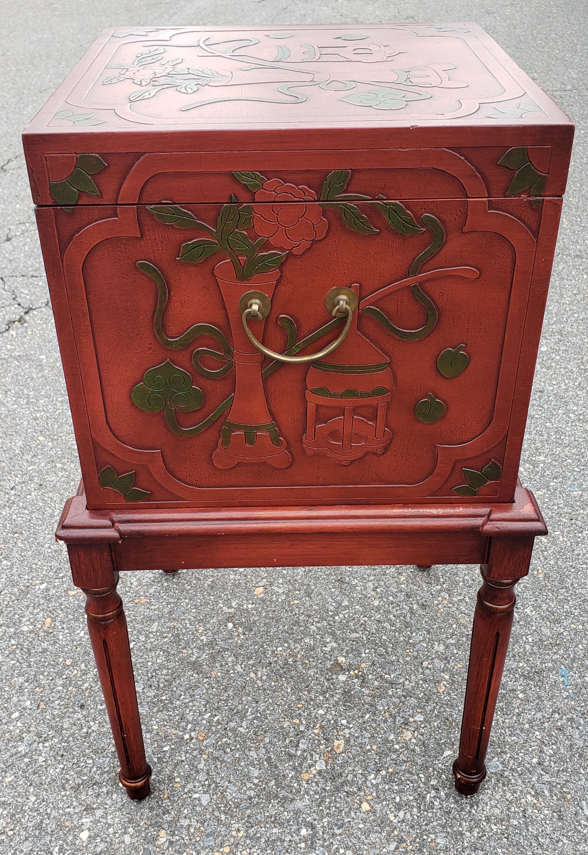 red file cabinet