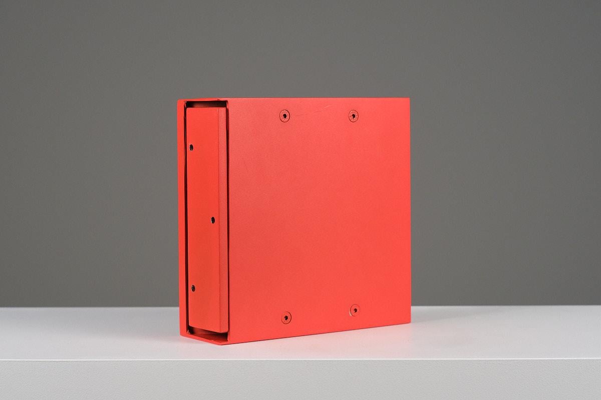 Estantería Acero Rojo Lacado Diseño Contemporáneo Coleccionable ZIG ZAG de Max Enrich en venta 6