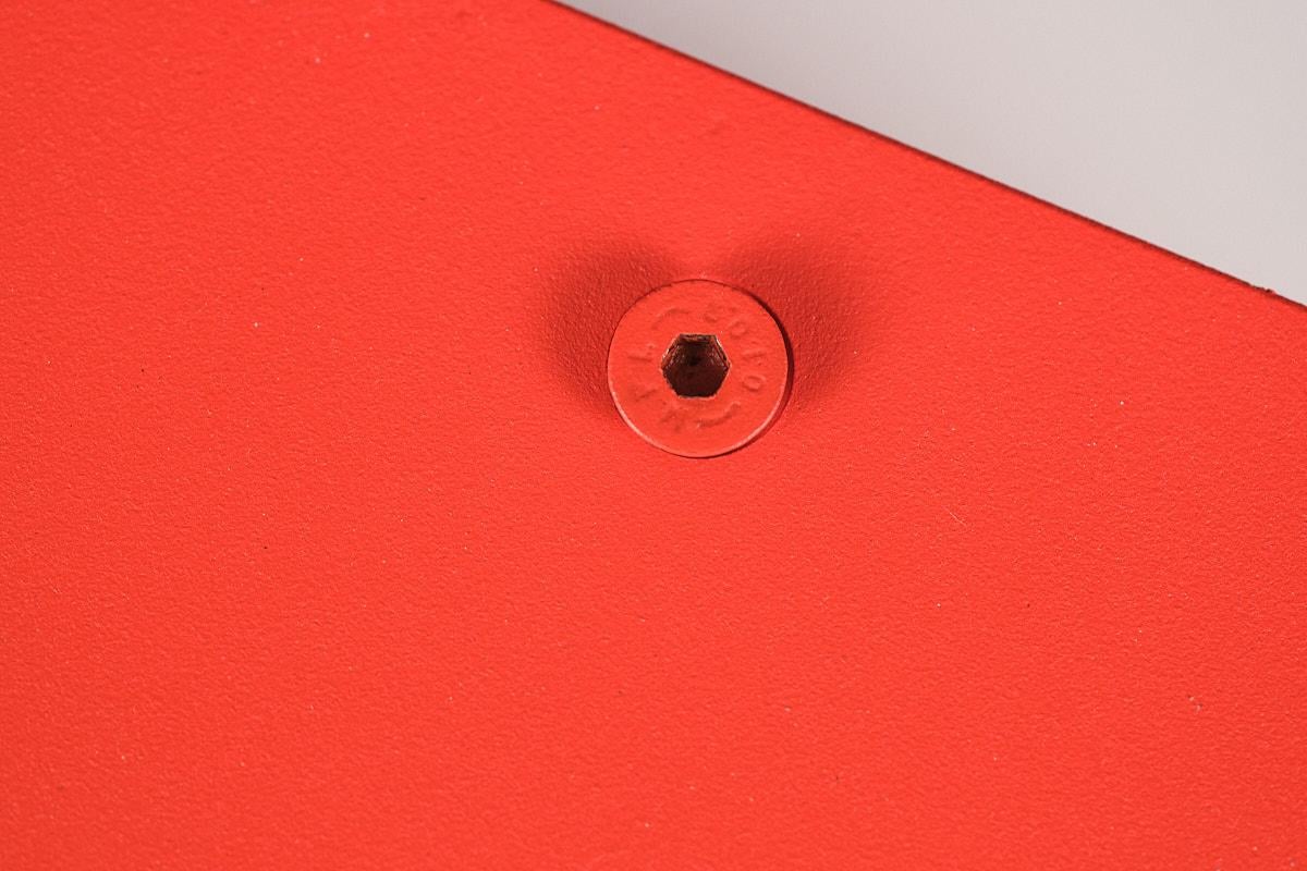 Estantería Acero Rojo Lacado Diseño Contemporáneo Coleccionable ZIG ZAG de Max Enrich en venta 10