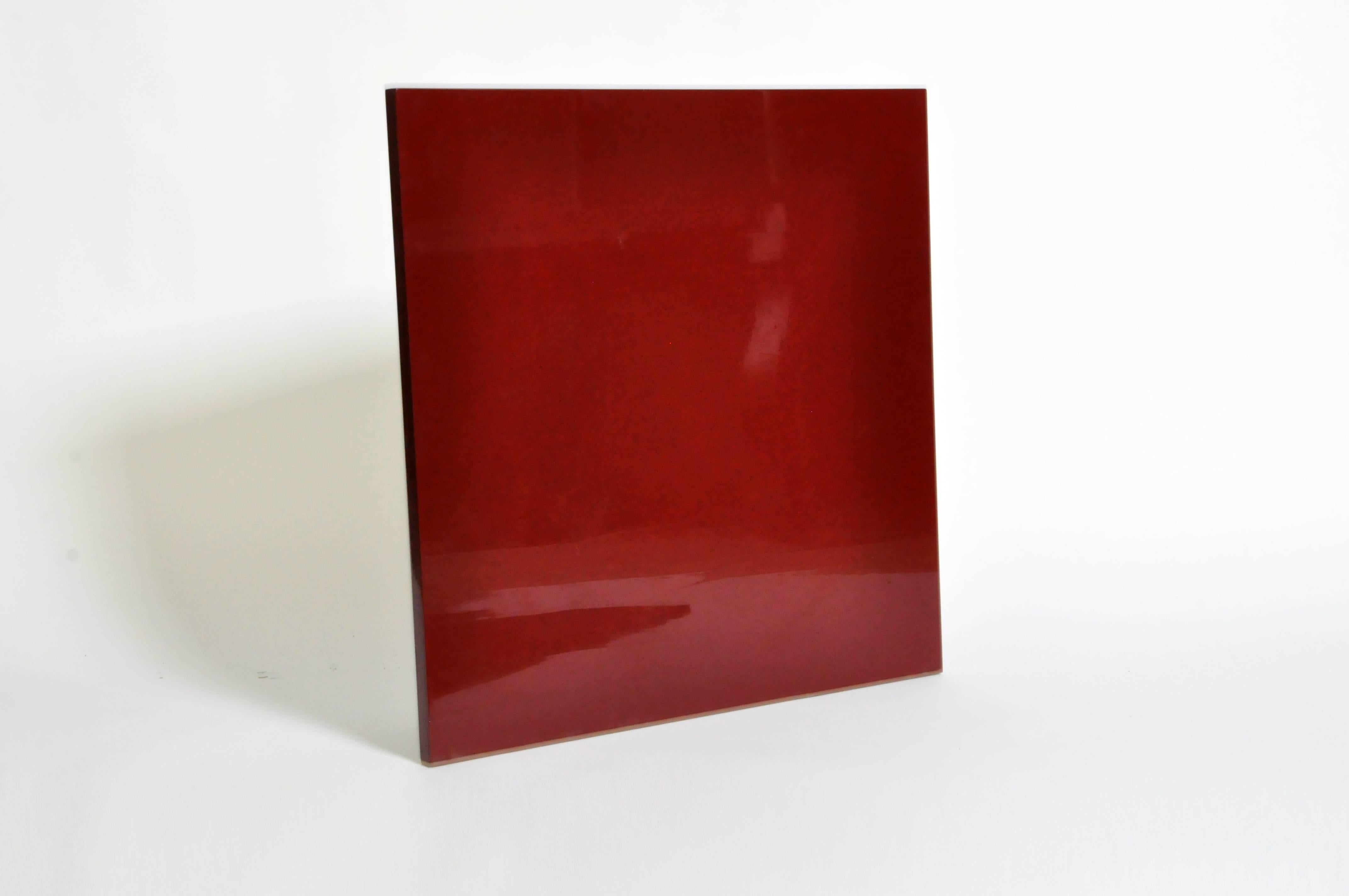 Contemporary Red Lacquered Wall Art In Good Condition In Chicago, IL