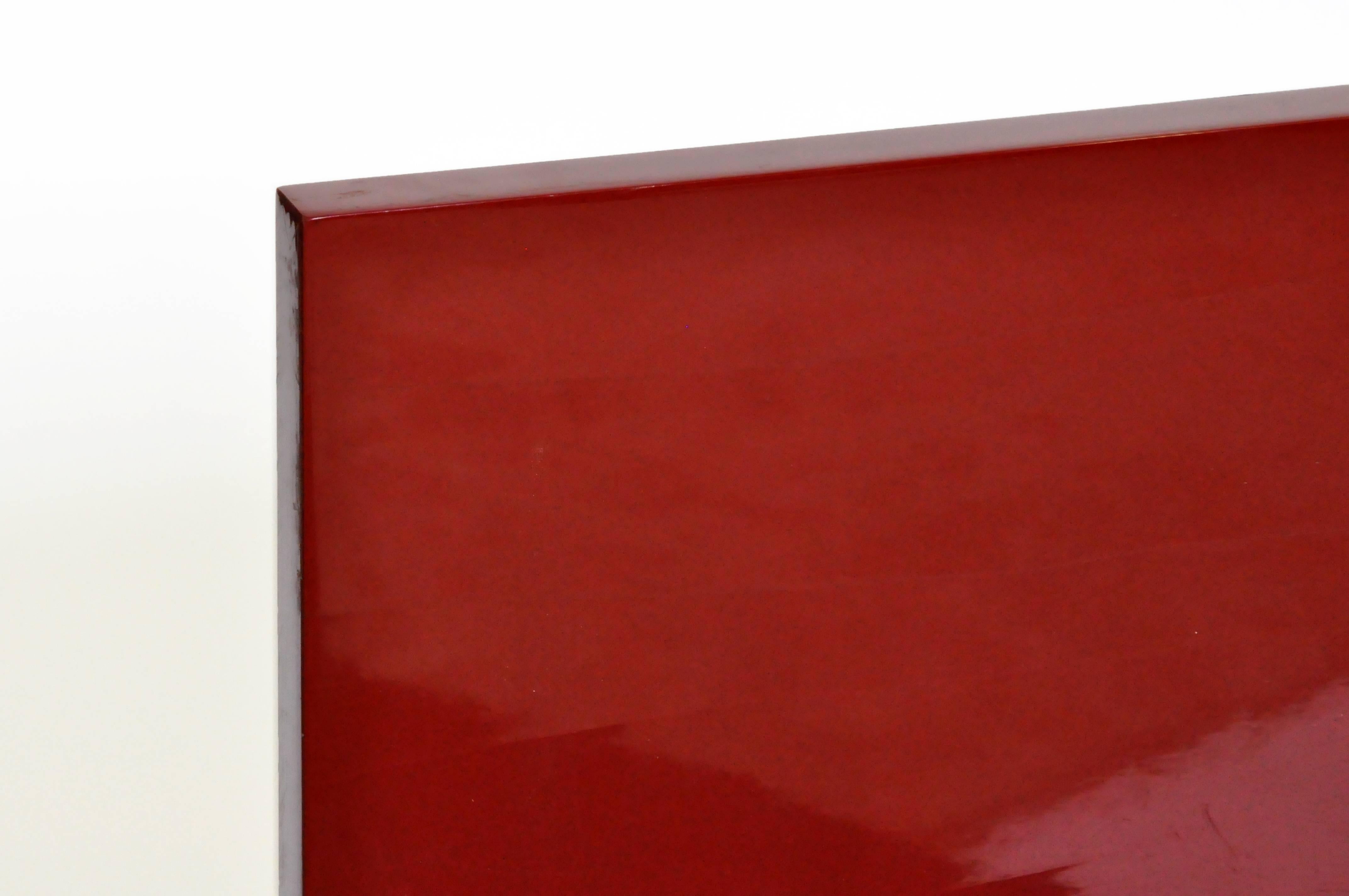 Late 20th Century Contemporary Red Lacquered Wall Art