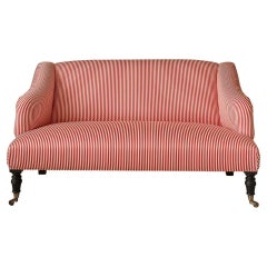 Contemporary Red Striped Sofa in Customized Upholstery by the Apartment, Belgium