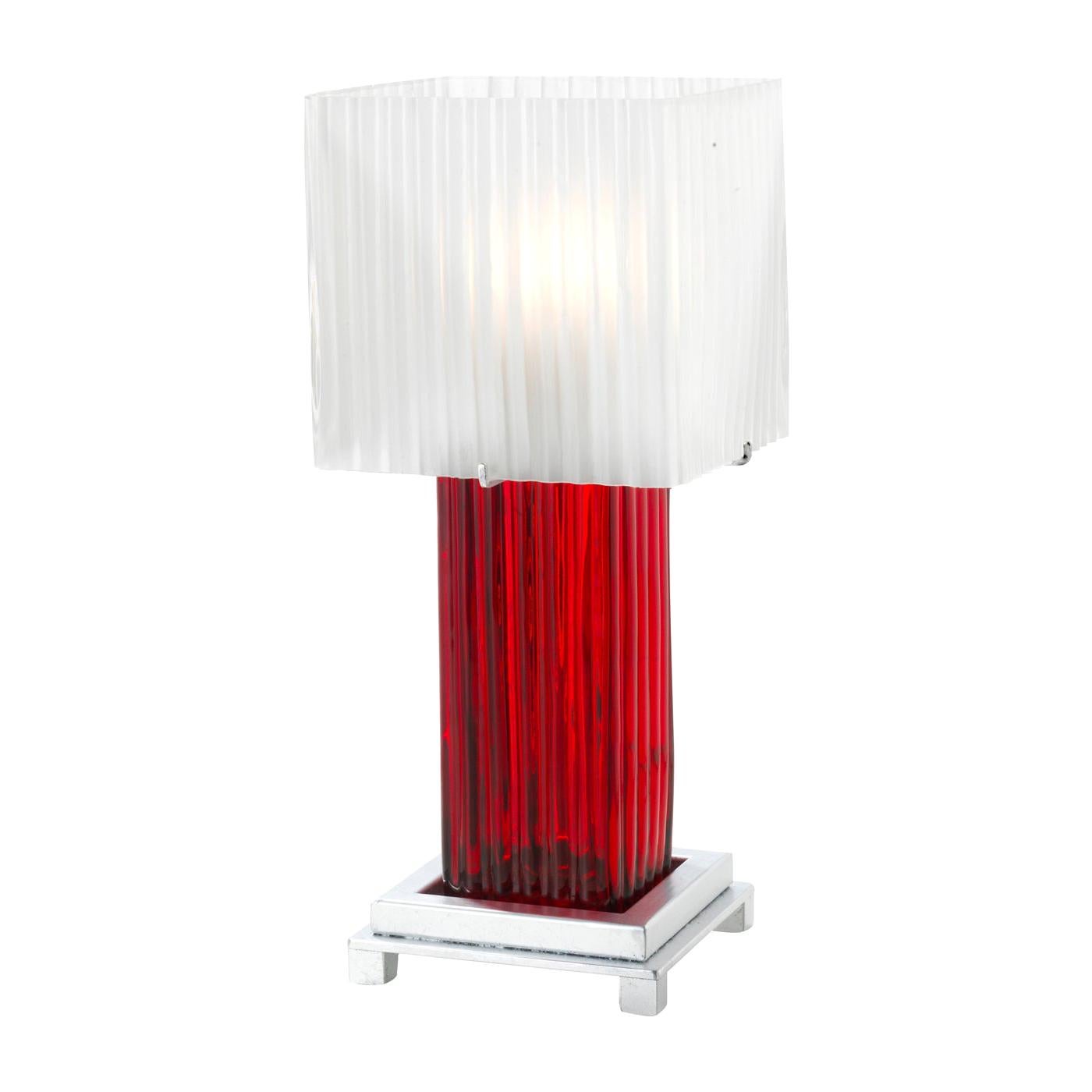 Lampe à poser rouge contemporaine en vente