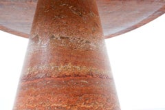 Contemporary Red Travertine Dining Table, Italy