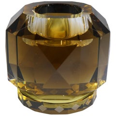 Contemporary Reflections Copenhagen Texas Brown and Yellow Crystal T-Light