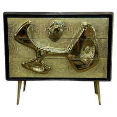 Commode Contemporary Reform noir et or par Jonathan Adler