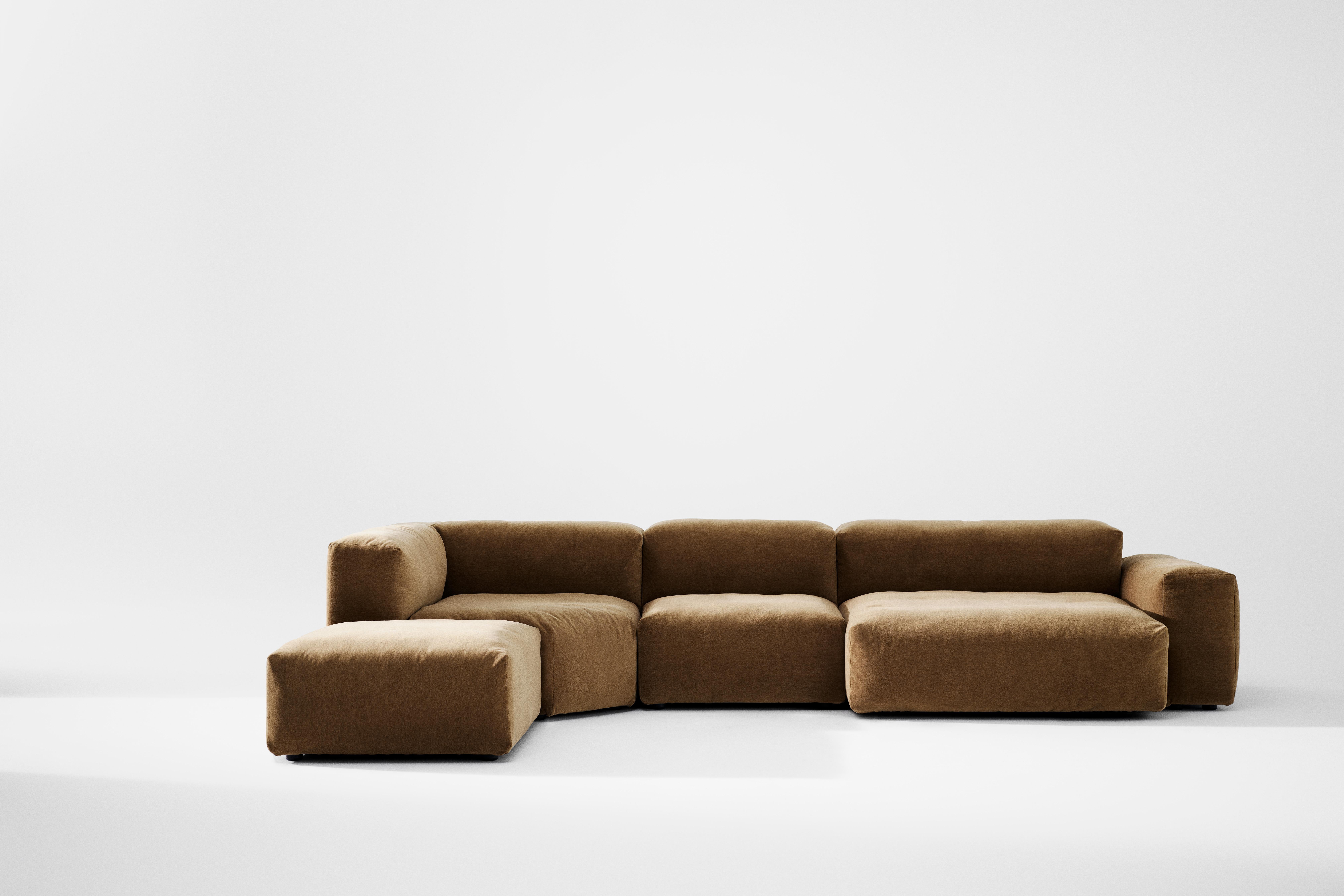 Contemporary 'Reposé' Sofa by Norr11, Setup 2, Alpaca, Customizable For Sale 7
