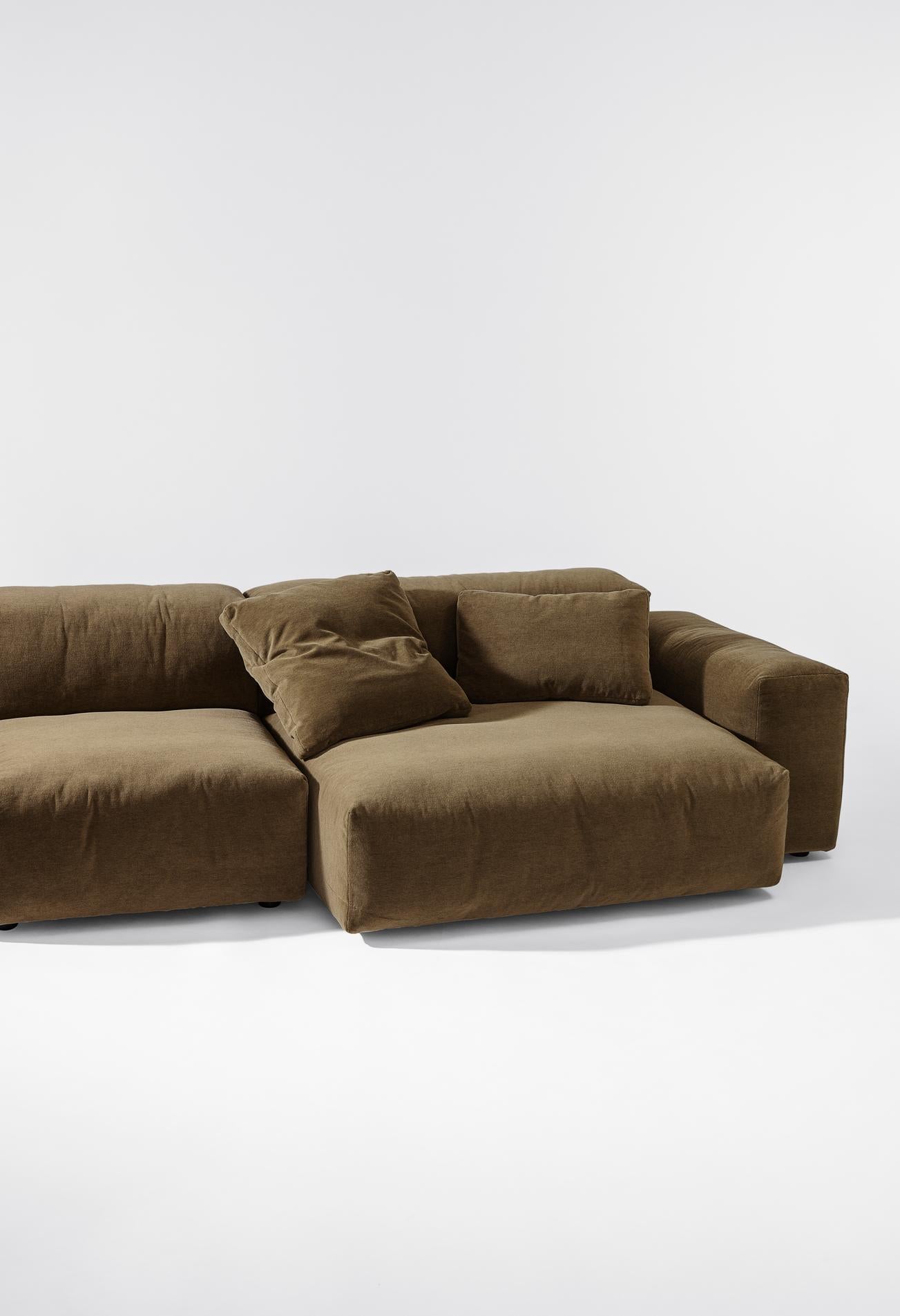 Italian Contemporary 'Reposé' Sofa by Norr11, Setup 2, Alpaca, Customizable For Sale