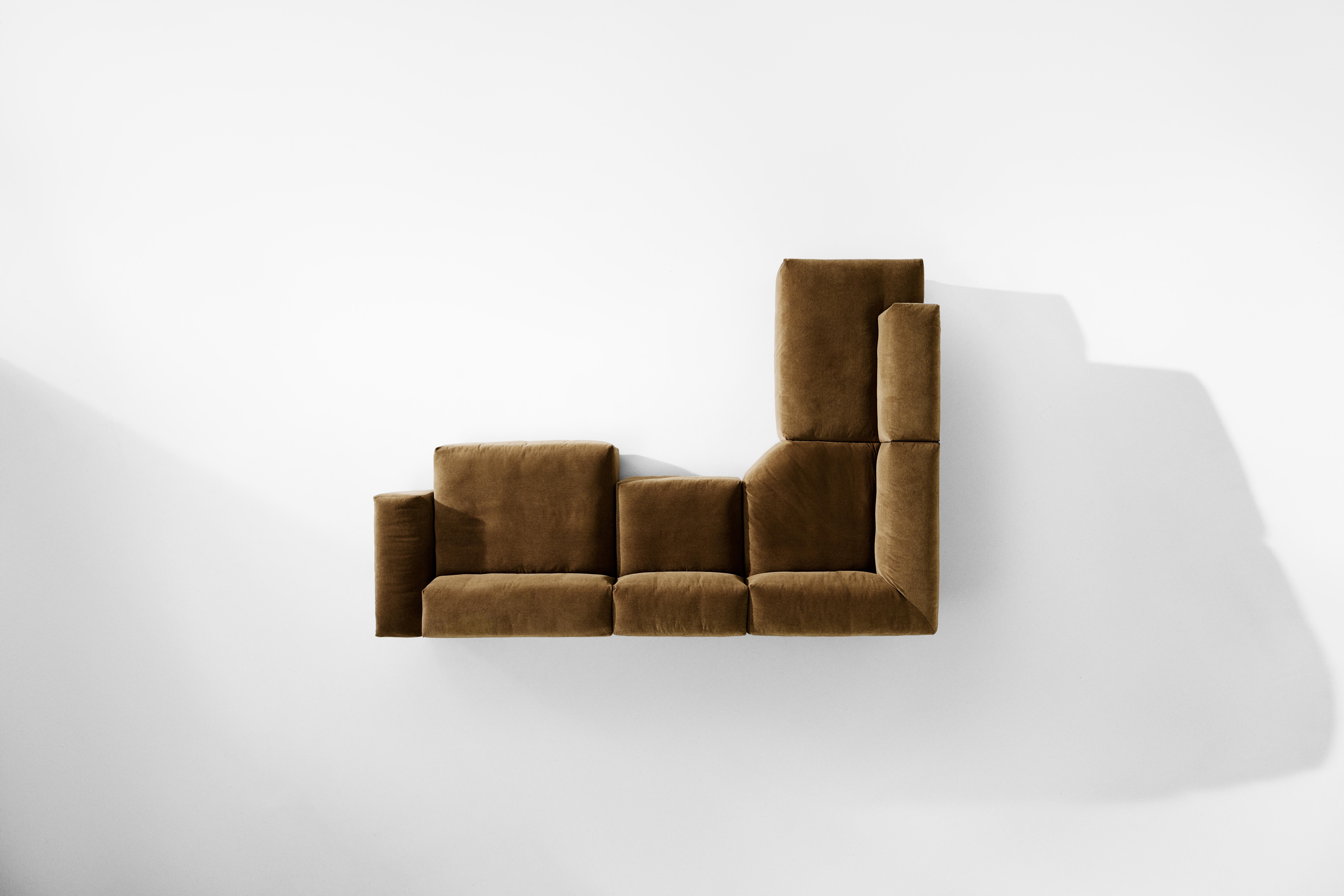 Contemporary 'Reposé' Sofa by Norr11, Setup 3, Alpaca, Customizable For Sale 6