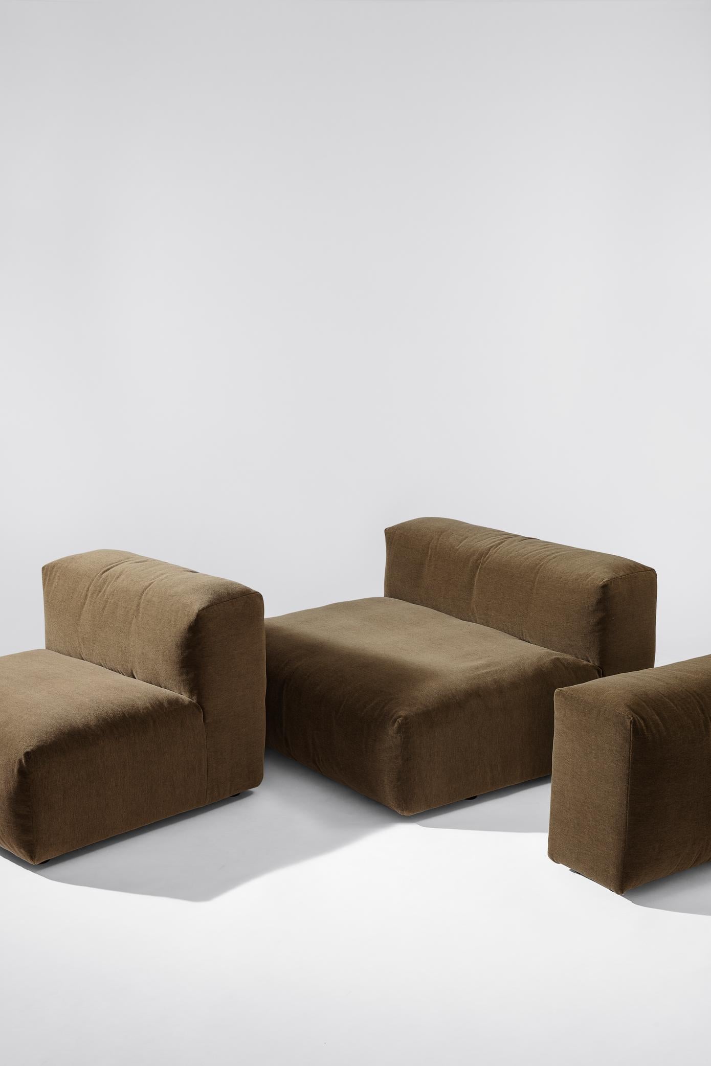 Contemporary 'Reposé' Sofa by Norr11, Setup 3, Alpaca, Customizable In New Condition For Sale In Paris, IDF