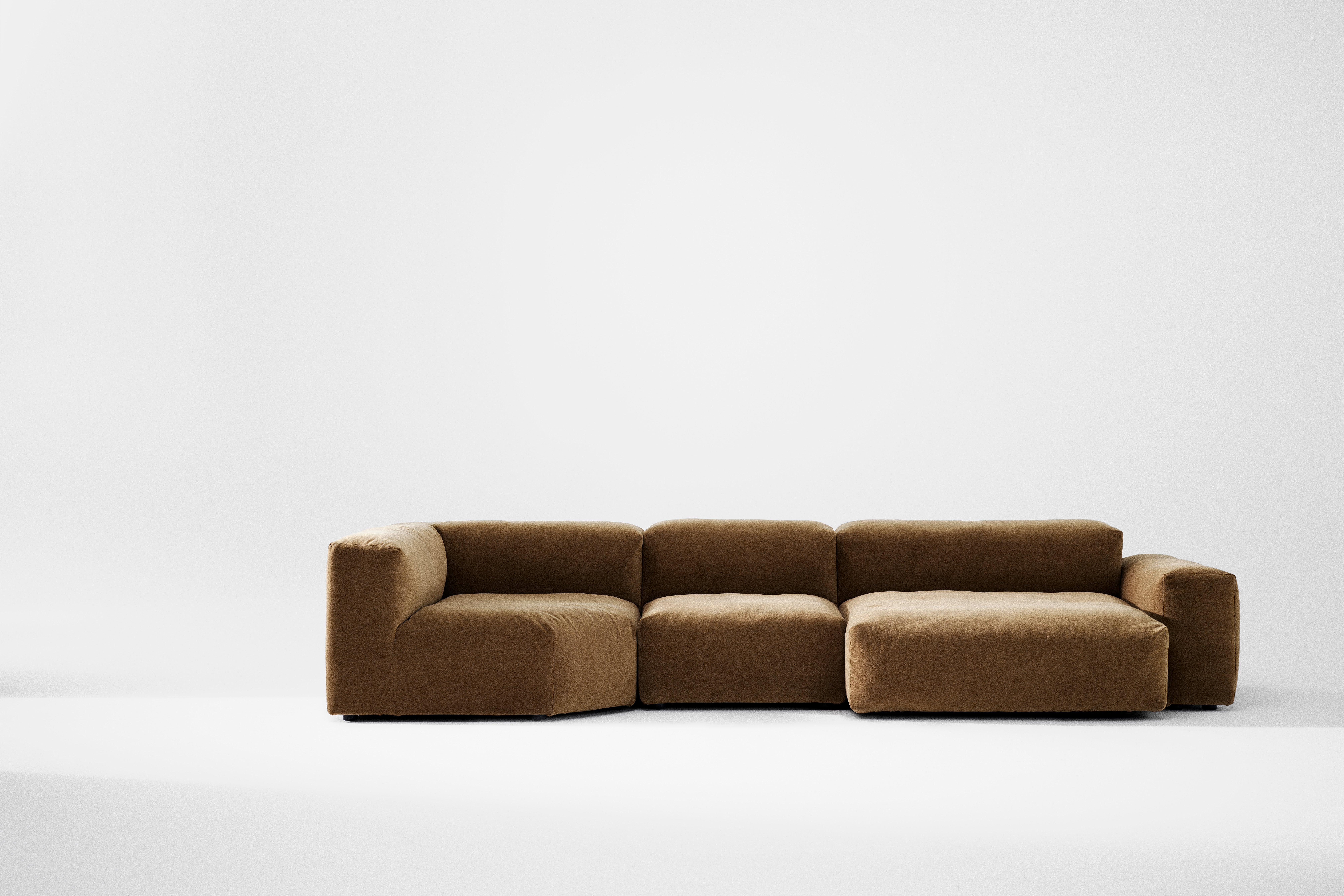 Contemporary 'Reposé' Sofa by Norr11, Setup 3, Alpaca, Customizable For Sale