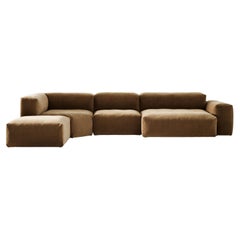 Contemporary 'Reposé' Sofa by Norr11, Setup 4, Alpaca, Customizable