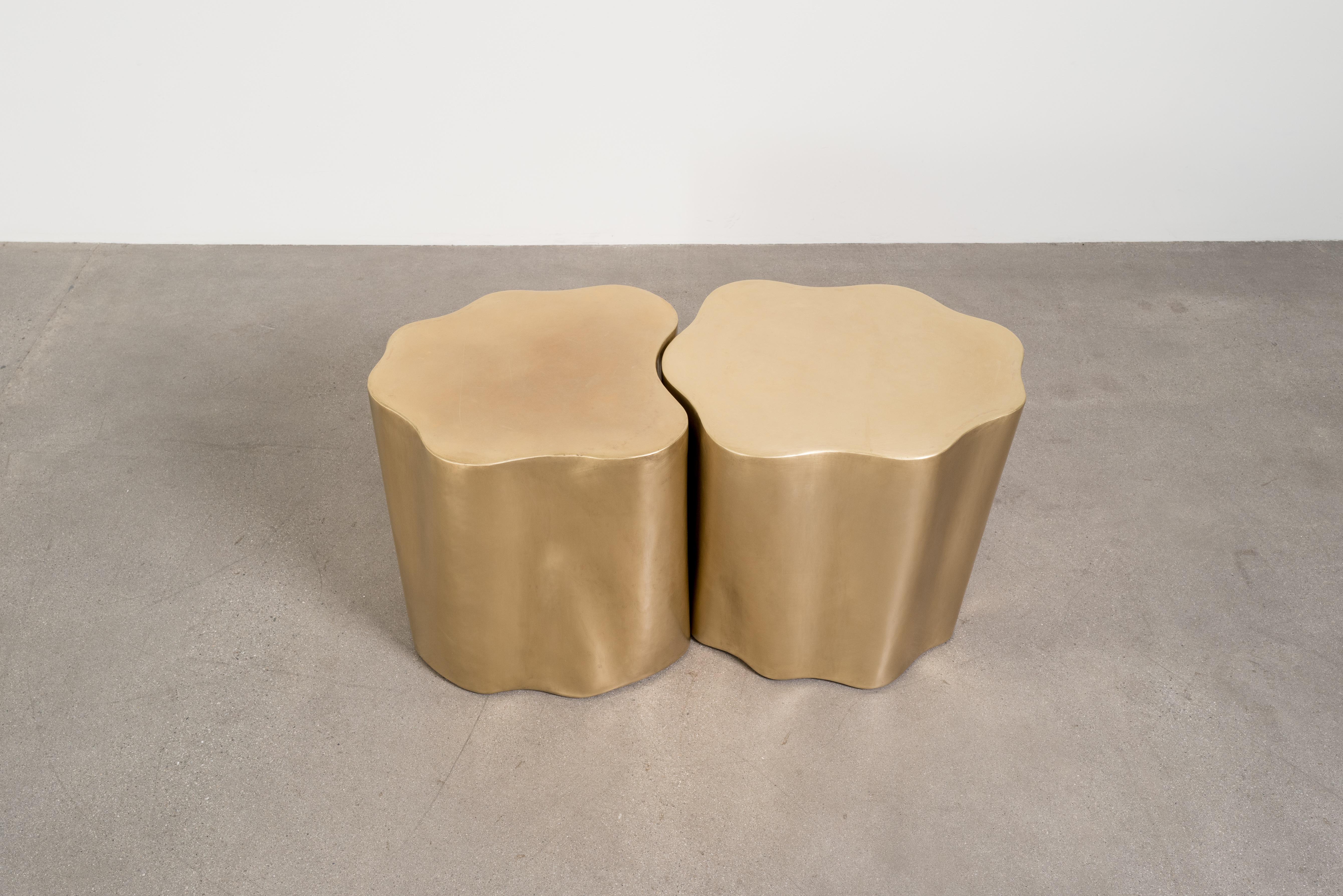 Root Drum Tables - Set of 2
Brass 
Hand Repoussé
Single Dimension: 18