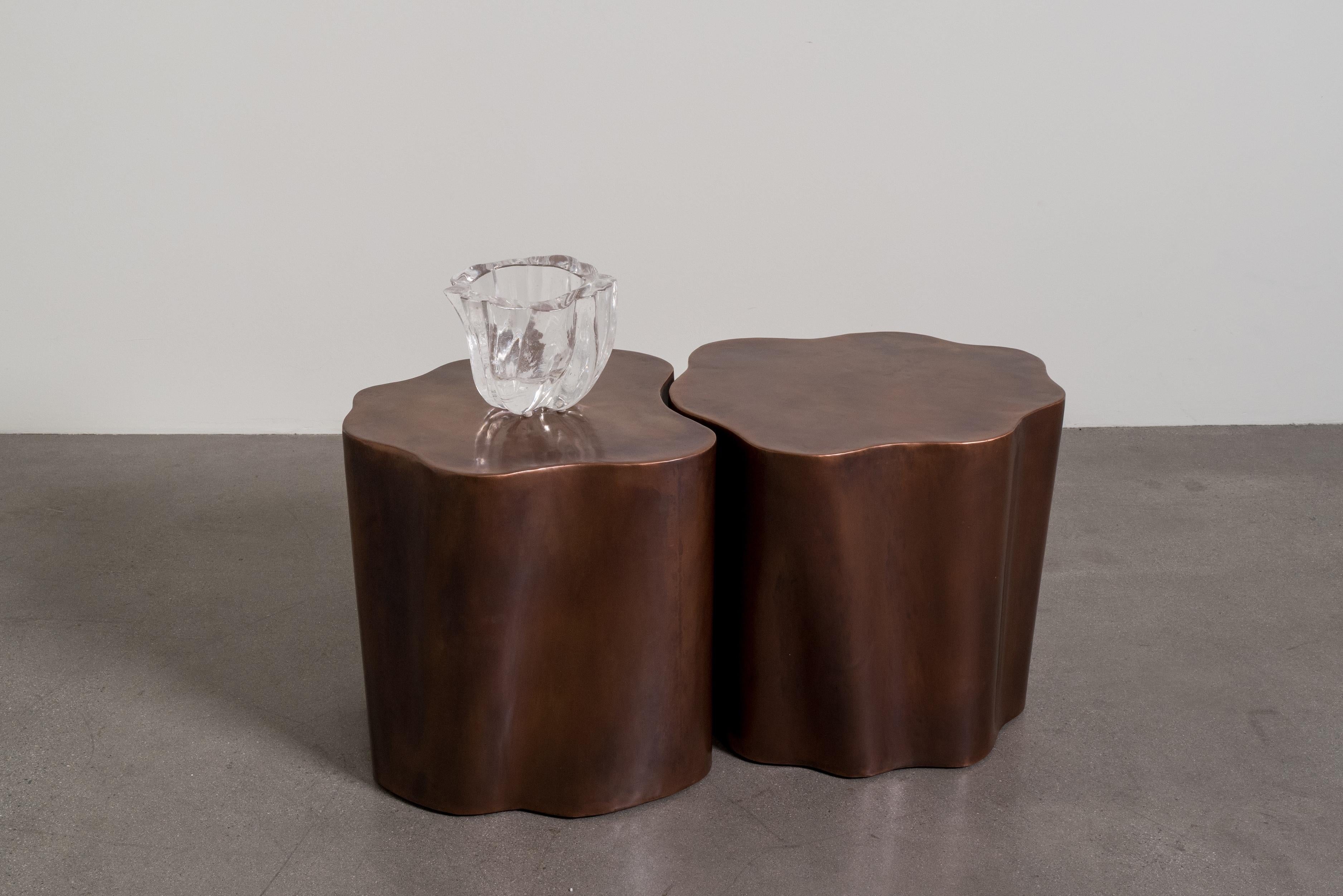 Root Drum Tables - Set of 2
Brass 
Hand Repoussé
Single Dimension: 18
