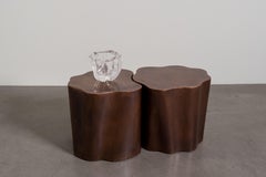 Contemporary Repoussé Copper Root Drum Tables, Set of 2 by Robert Kuo
