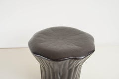 Contemporary Repoussé Lotus Drumstool in Copper by Robert Kuo, Limited Edition