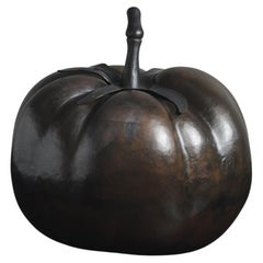 Contemporary Repousse Tomato Sculpture in Dark Antique Copper by Robert Kuo