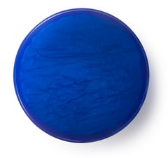 Contemporary Cobalt Blue Resin Acrylic Side Table or Stool by Natalie Tredgett