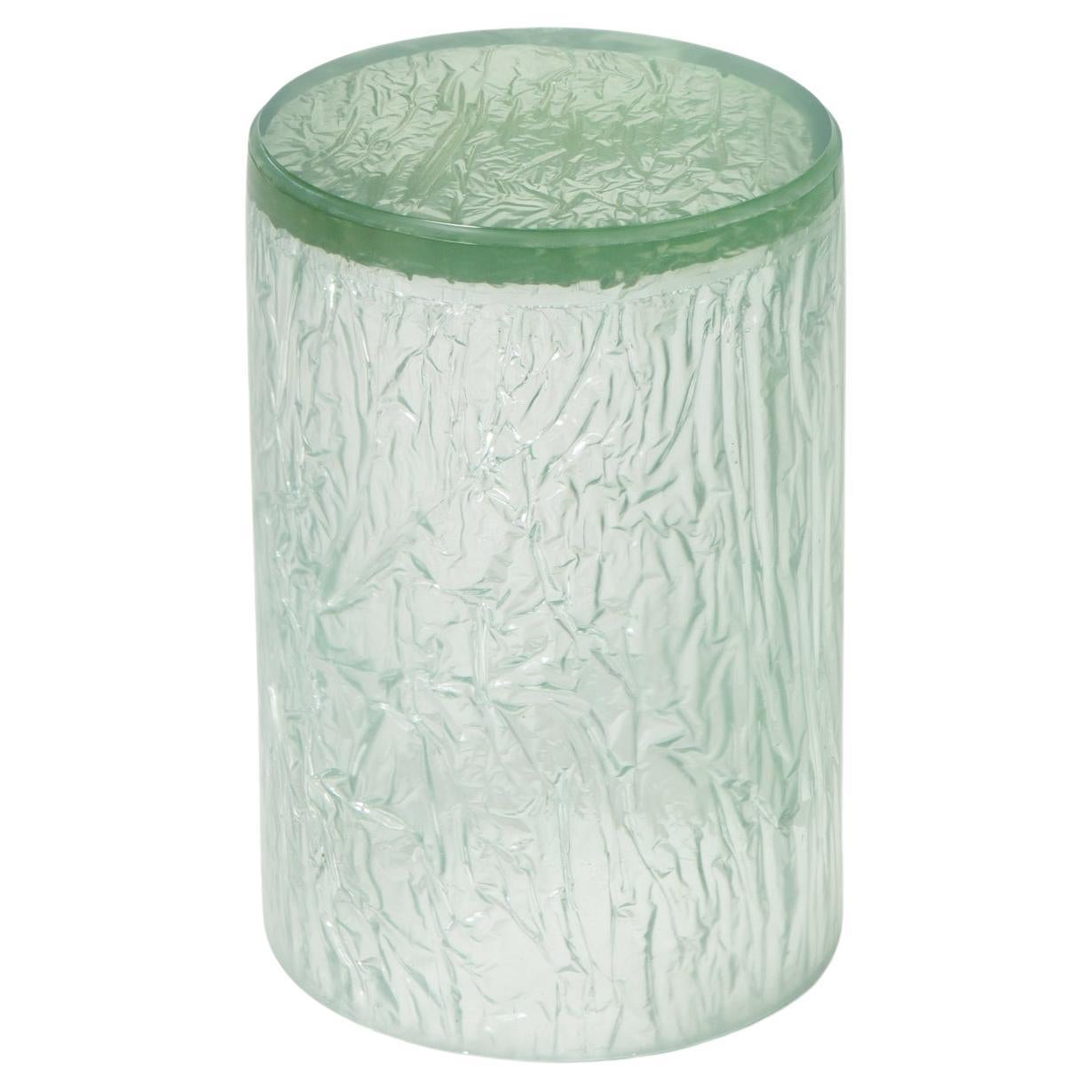 Contemporary Resin Acrylic Side Table or Stool by Natalie Tredgett, Gloss, Green For Sale