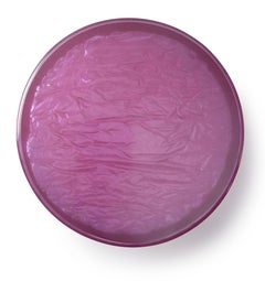 Contemporary Mauve Purple Resin Acrylic Side Table or Stool by Natalie Tredgett