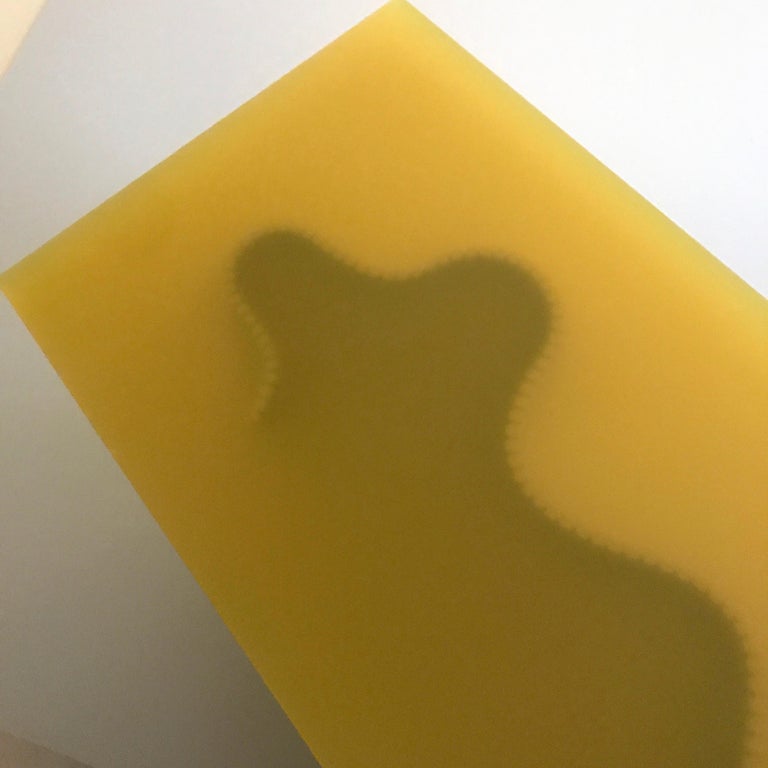 Contemporary Resin Coffee Table, Yellow Spine Table, by Erik Olovsson