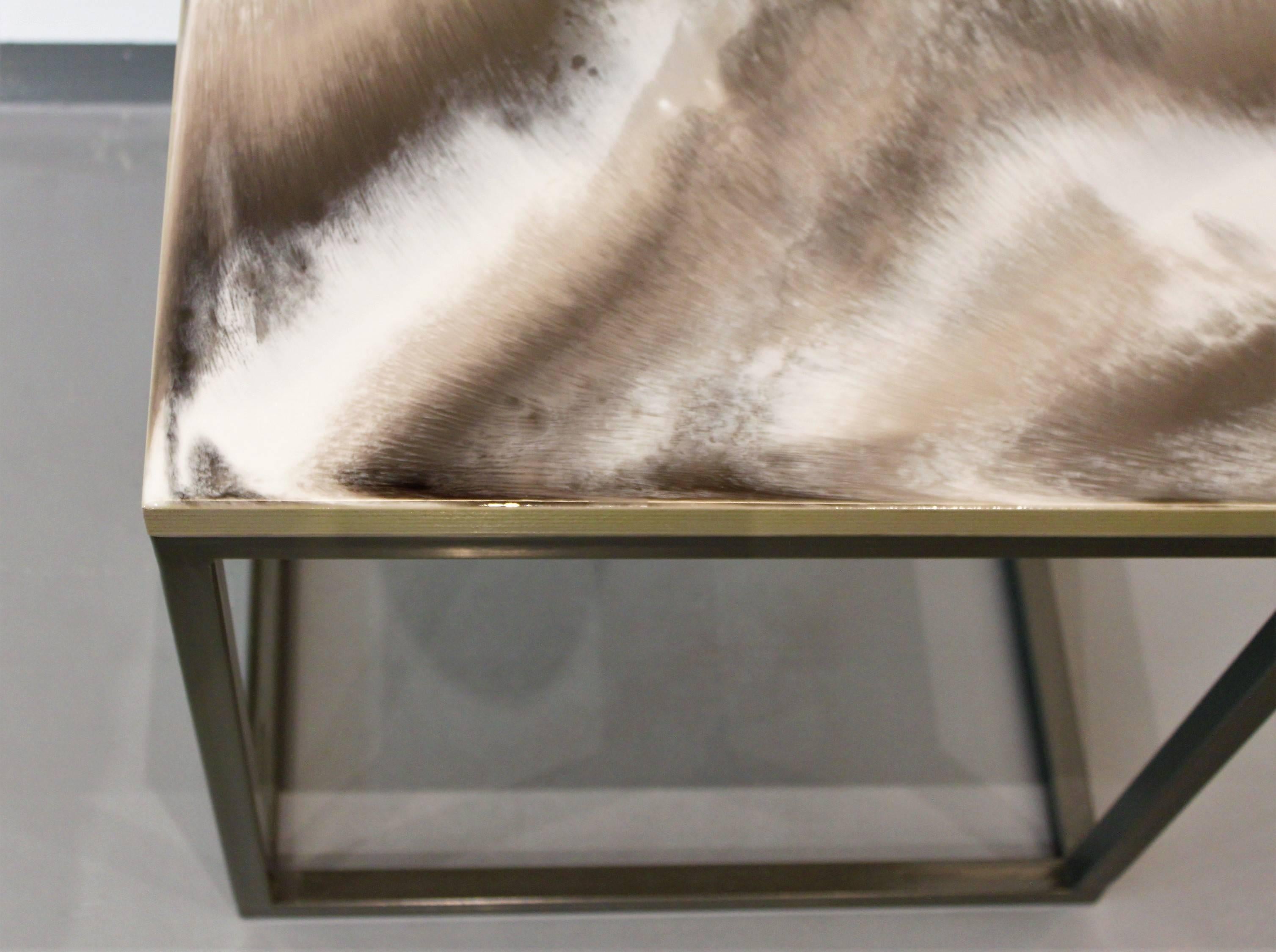 Modern Contemporary Resin Side Table 