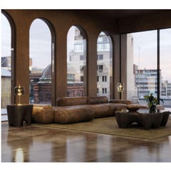 Contemporary Resin and Marble Side Table by Albino Miranda, Customizable